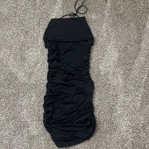 Backless Bodycon Black Dress